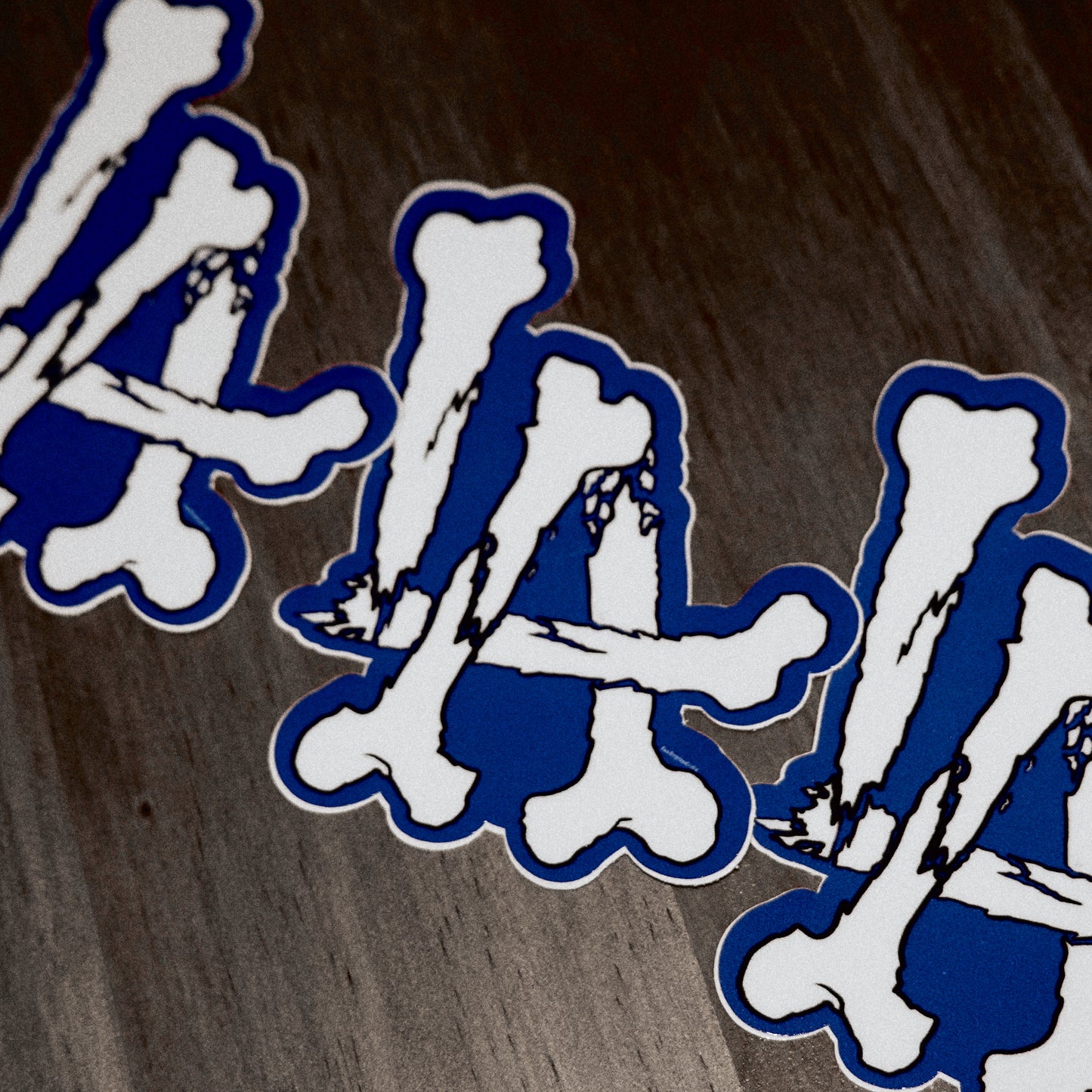 LA Bones Sticker - Blue