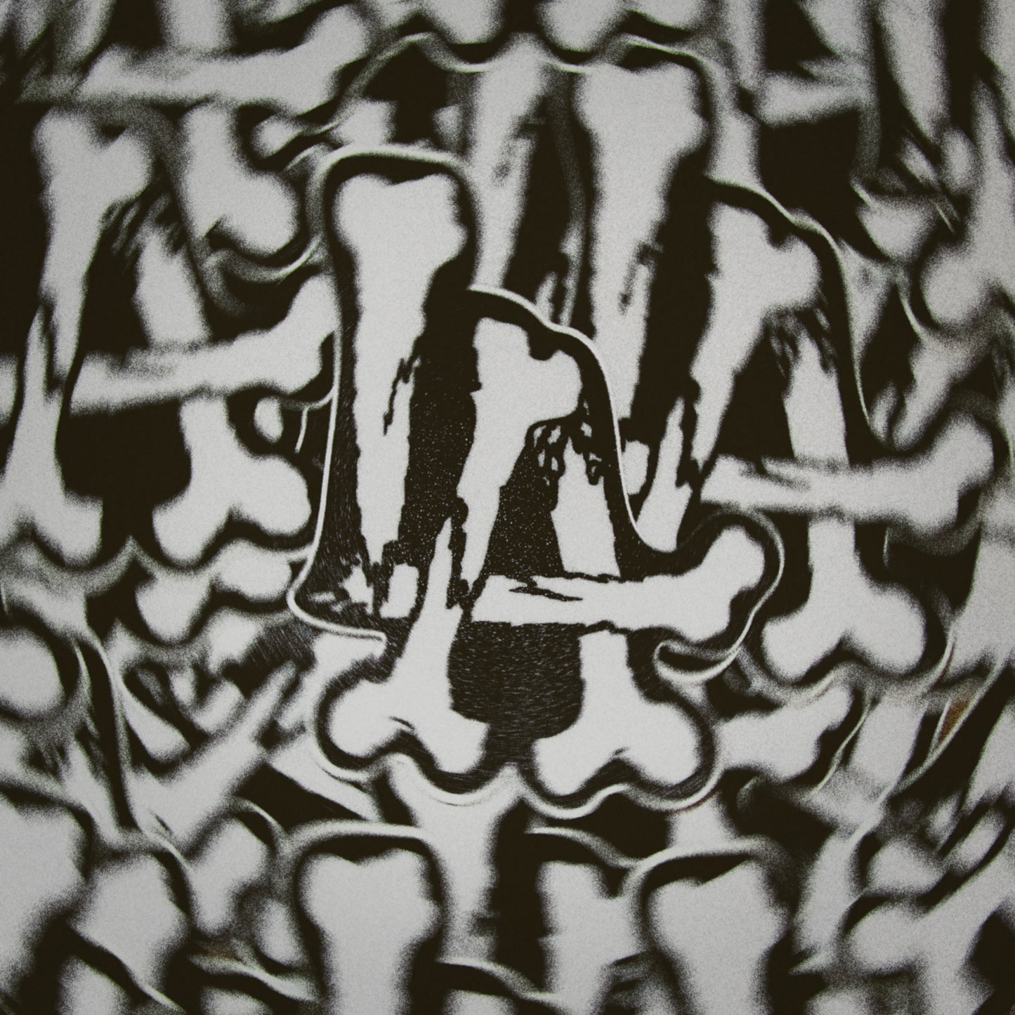 LA Bones Sticker - Black