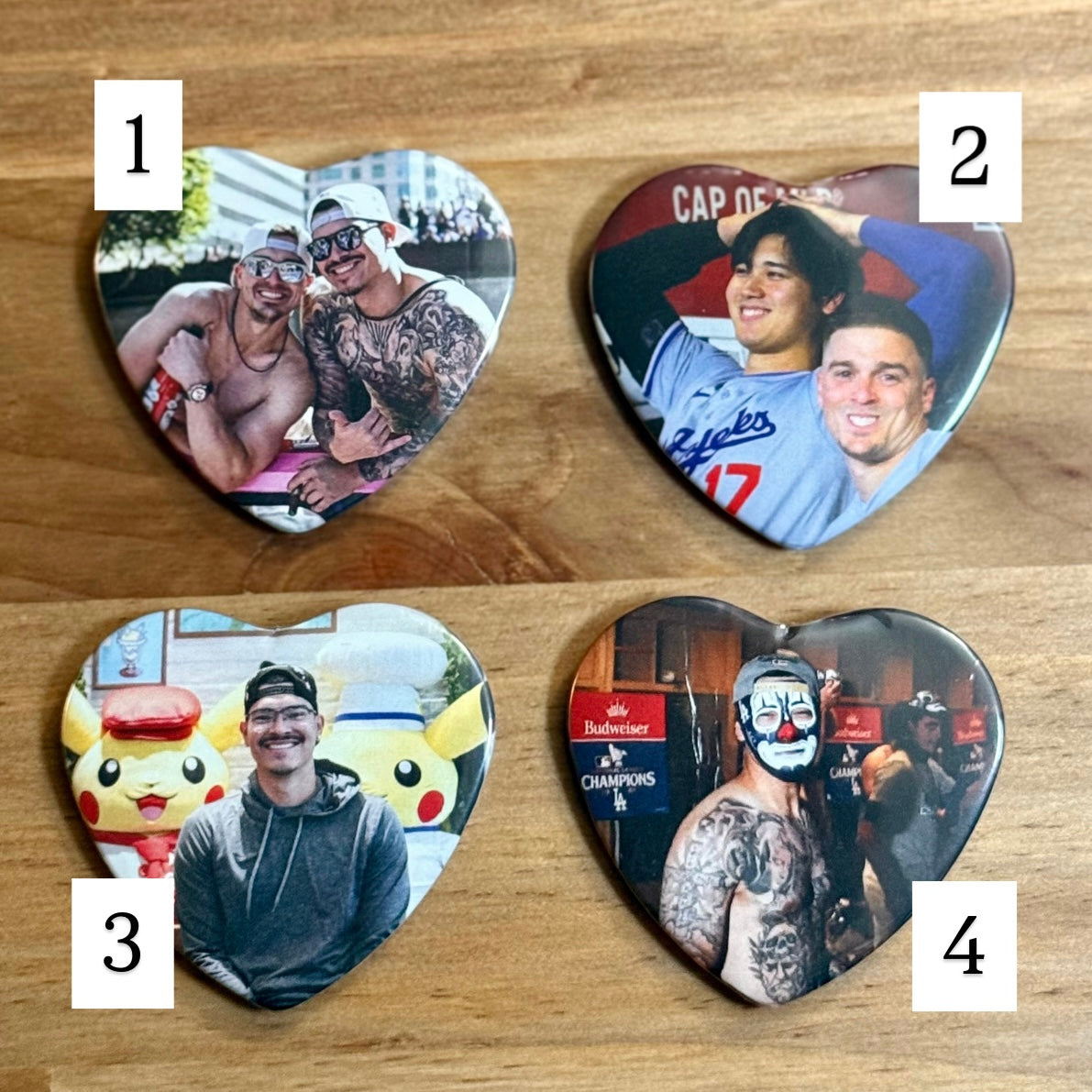 Heart buttons